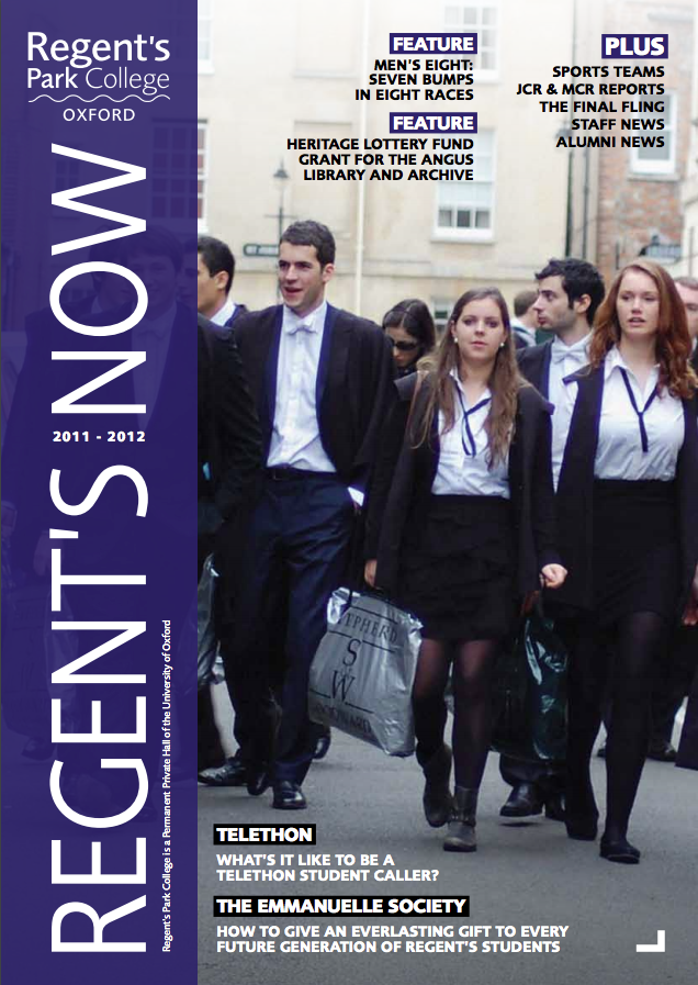 Regents Now Cover 2012